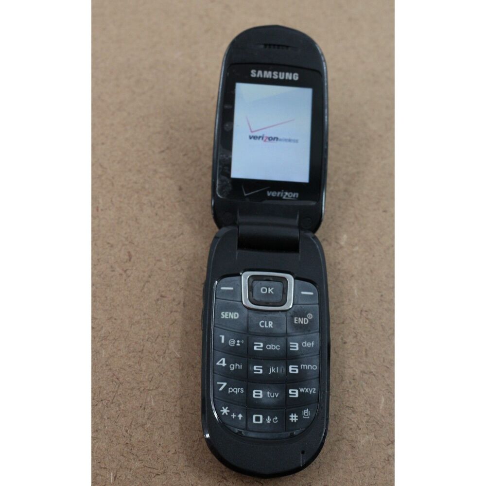 Samsung Gusto U360 Verizon Wireless Flip Phone, Black, 64MB Storage Capacity